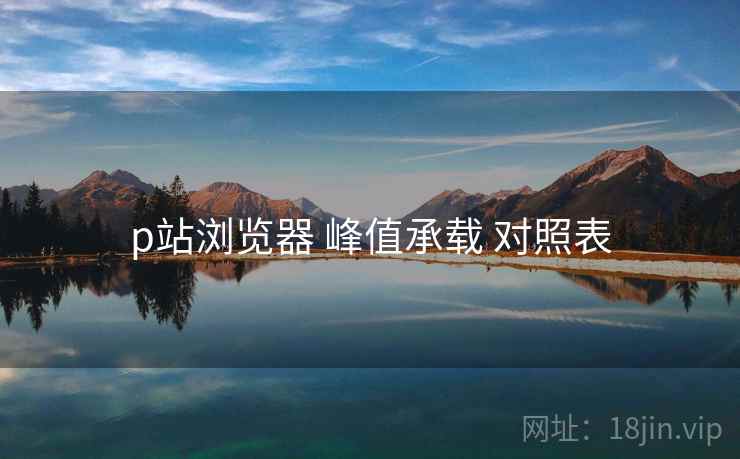 p站浏览器 峰值承载 对照表