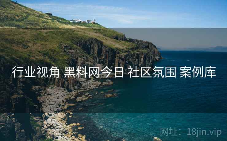 行业视角 黑料网今日 社区氛围 案例库
