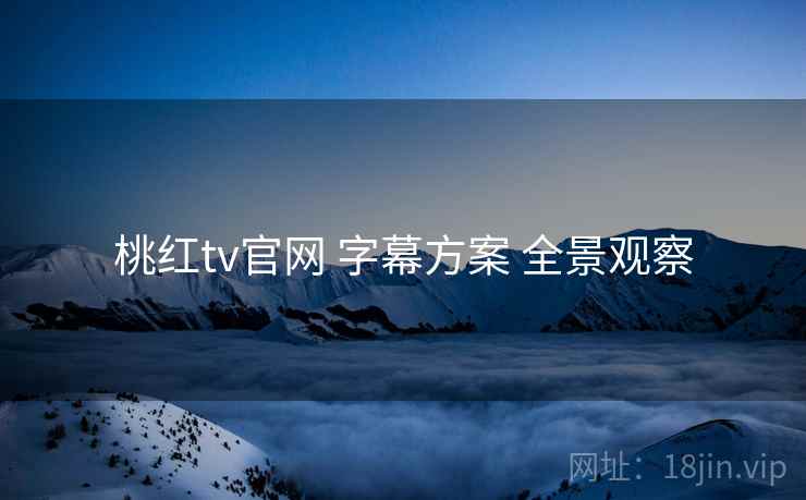 桃红tv官网 字幕方案 全景观察