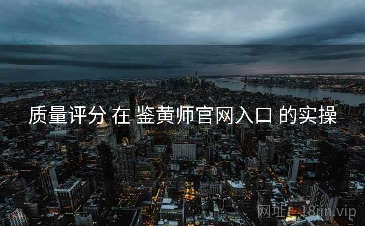 质量评分 在 鉴黄师官网入口 的实操