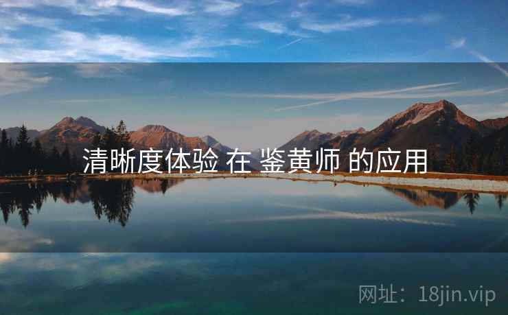 清晰度体验 在 鉴黄师 的应用