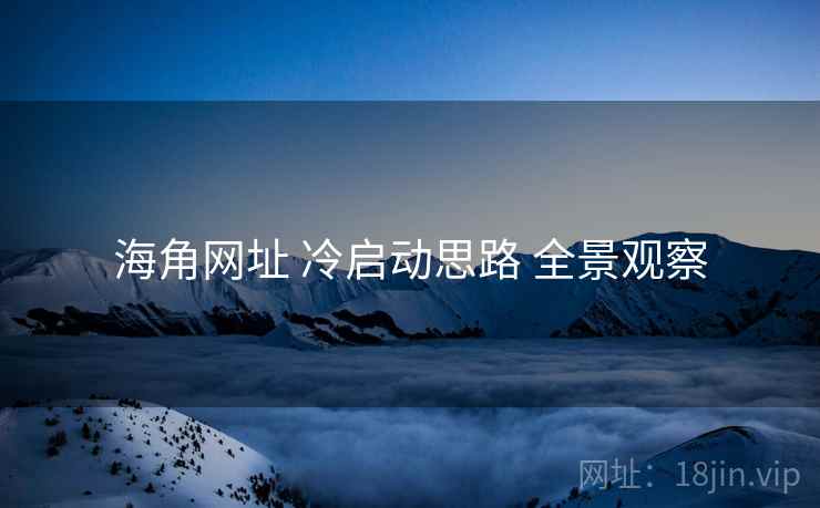 海角网址 冷启动思路 全景观察
