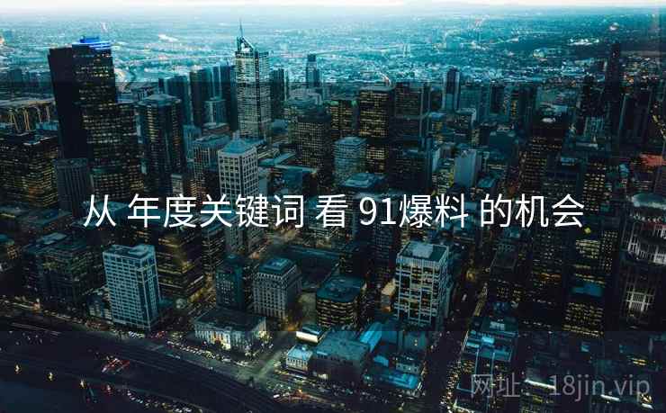 从 年度关键词 看 91爆料 的机会