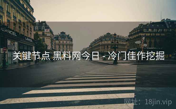 关键节点 黑料网今日 - 冷门佳作挖掘