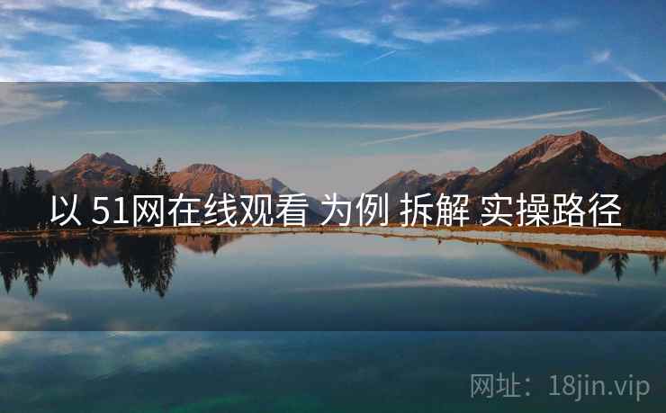 以 51网在线观看 为例 拆解 实操路径