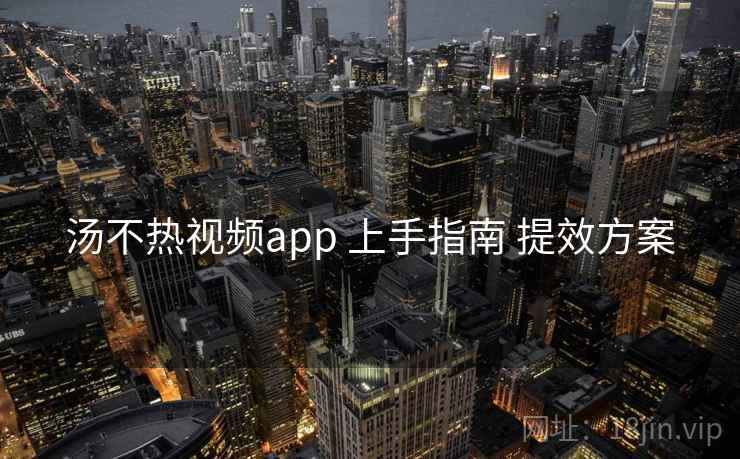 汤不热视频app 上手指南 提效方案